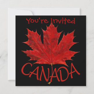 Invitaciones de Canadá Personalizadas Bandera de C