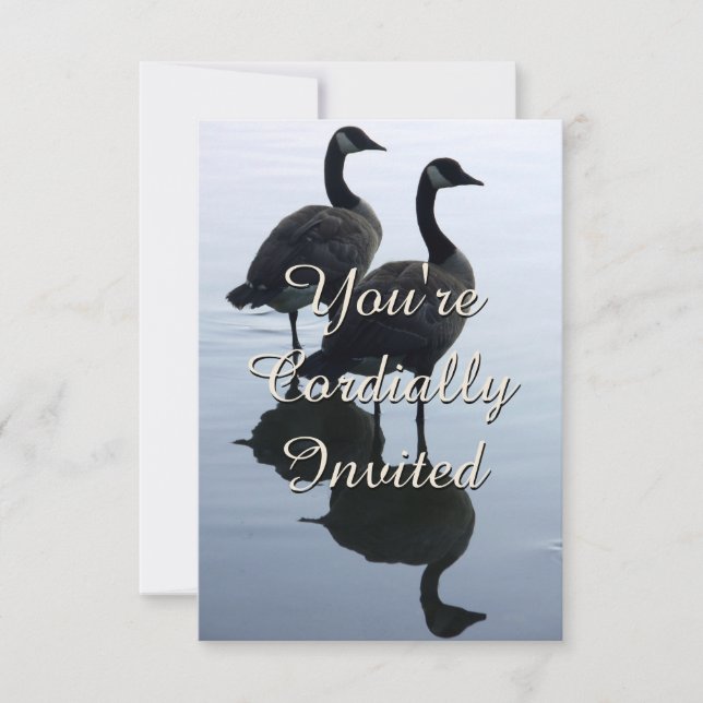 Invitaciones de Canadá Personalizadas RSVP de gans (Anverso)