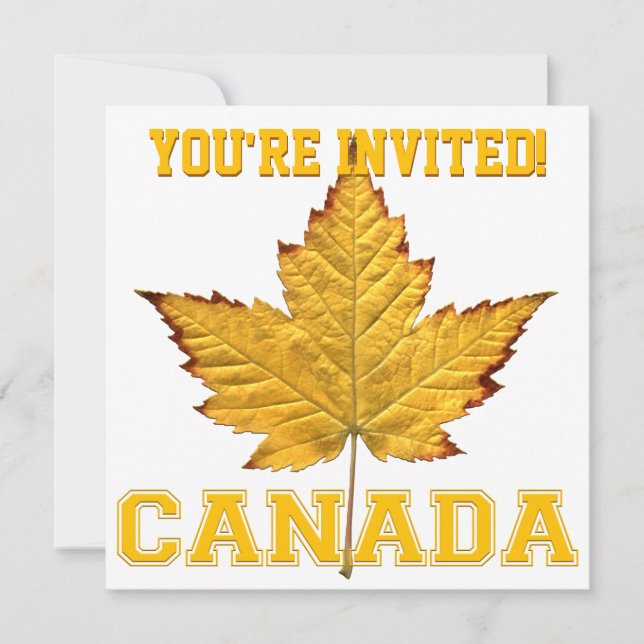 Invitaciones de Canadá personalizan Varsity Canada (Anverso)