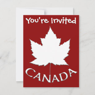 Invitaciones de Canadá Tarjetas RSVP personalizada