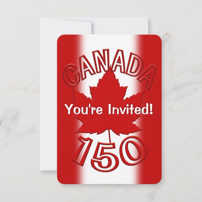 Invitaciones de Canadá Tarjetas RSVP personalizada (Anverso)