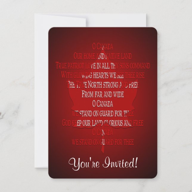 Invitaciones de Canadá Tarjetas RSVP personalizada (Anverso)