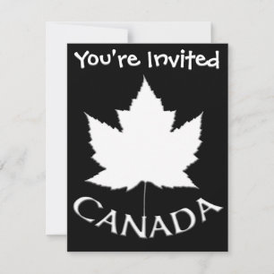 Invitaciones de Canadá Tarjetas RSVP personalizada