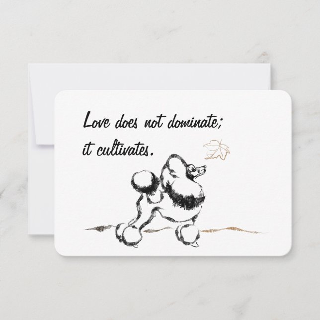 Invitaciones de Caniche (Anverso)