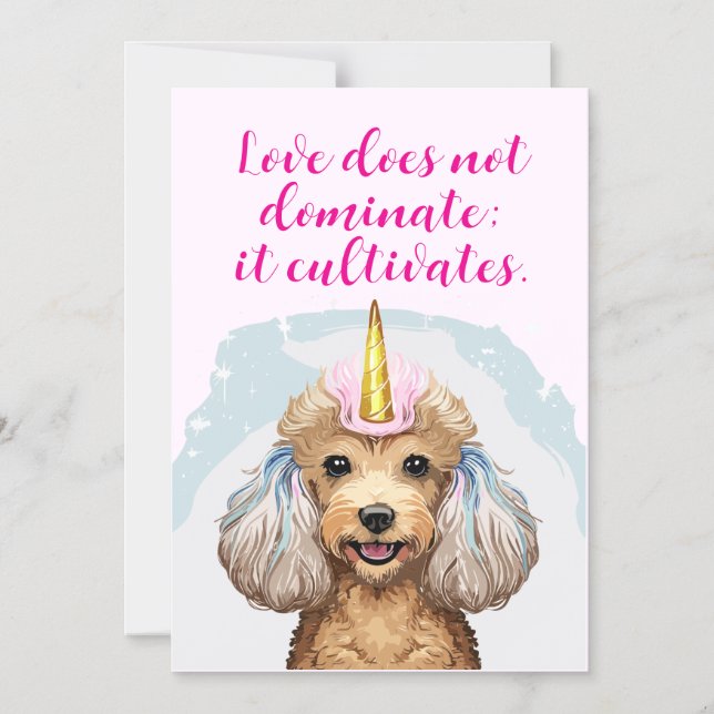 Invitaciones de Caniche (Anverso)