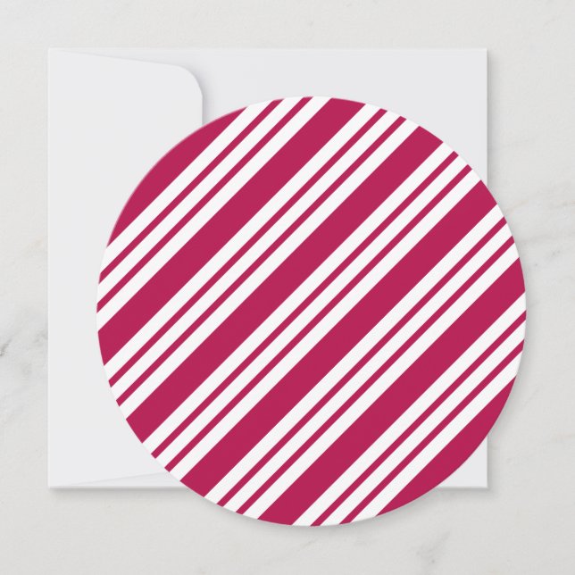 Invitaciones de Caramelo de Menta para Navidad (Anverso)