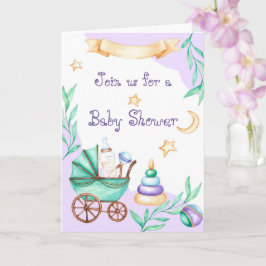 Invitaciones de Carruaje para Baby Shower