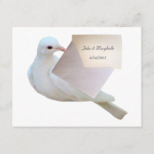 Invitaciones de carta de paloma