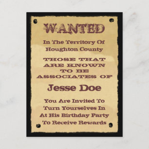 Invitaciones de Cartel de Se busca a Fiesta con Te
