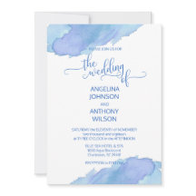 Invitaciones de casamiento azul Verde azulado mora