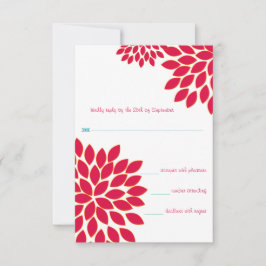 Invitaciones de casamiento con crisantemo floral m