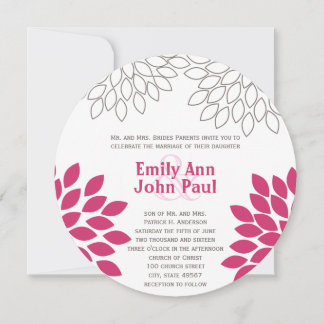 Invitaciones de casamiento con crisantemo floral m