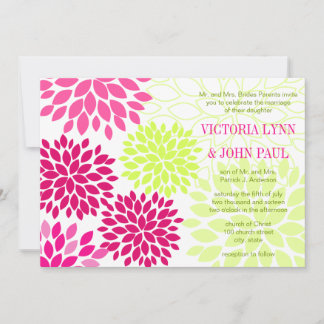 Invitaciones de casamiento con crisantemo floral m