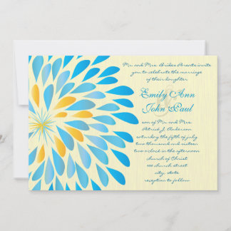 Invitaciones de casamiento con crisantemo floral m