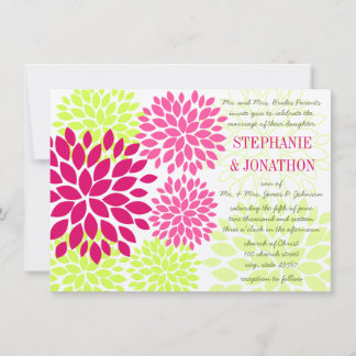 Invitaciones de casamiento con crisantemo floral m