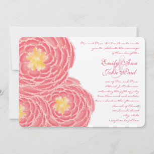 Invitaciones de casamiento con crisantemo floral m