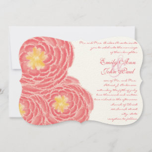 Invitaciones de casamiento con crisantemo floral m
