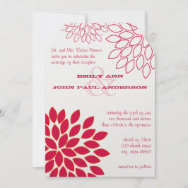 Invitaciones de casamiento con crisantemo floral m