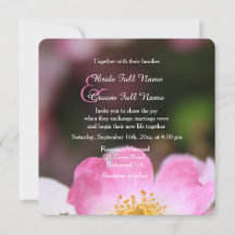 invitaciones de casamiento con flores de rosa rosa