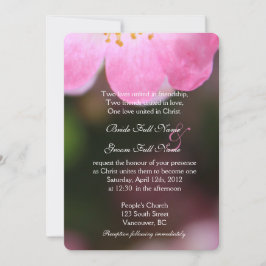 invitaciones de casamiento con flores de rosa rosa