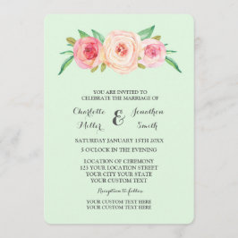 Invitaciones de casamiento con leche floral rosa d