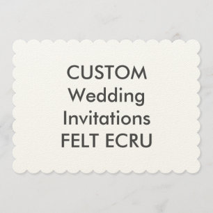Invitaciones de casamiento con palo FELT ECRU 110l
