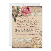 Invitaciones de casamiento con rosas rosas rosadas