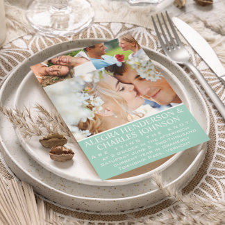 Invitaciones de casamiento con tipografía fotográf