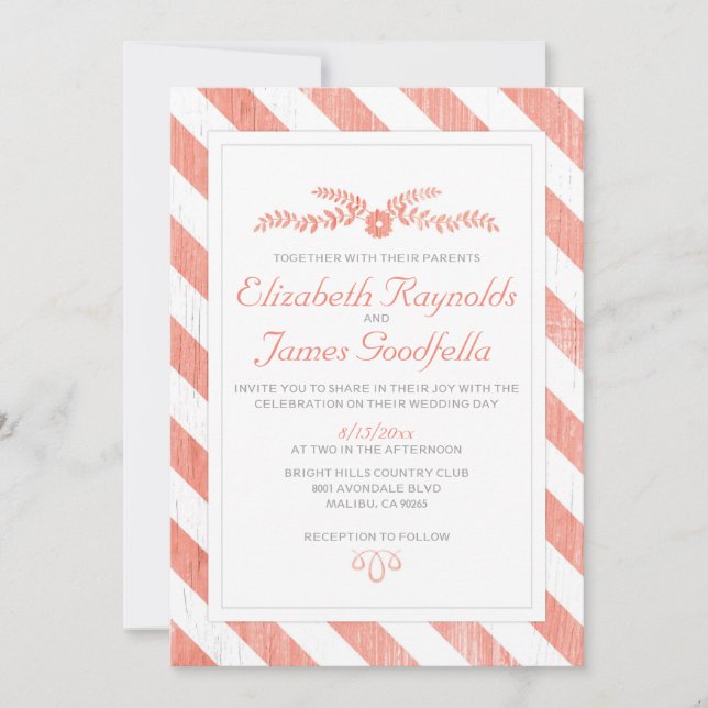 Invitaciones de casamiento de bandas corales (Anverso)
