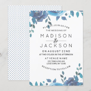 Invitaciones de casamiento de color azul