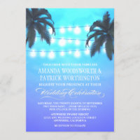 Invitaciones de casamiento de las luces del árbol 