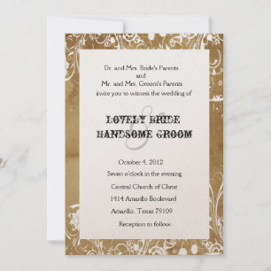 Invitaciones de casamiento de papel pintado y enca