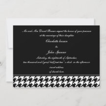 invitaciones de casamiento en blanco y negro con g