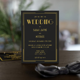 Invitaciones de casamiento estilo deco de Gatsby d