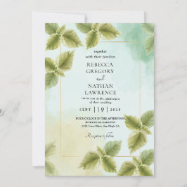 Invitaciones de casamiento geométricas de otoño de