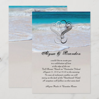 Invitaciones de casamiento personalizado de corazo