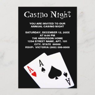 Invitaciones de Casino Night