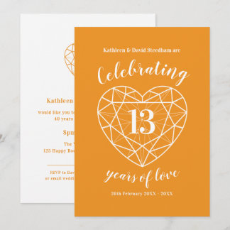Invitaciones de celebración de 13 años de fiesta d