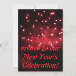 Invitaciones de celebración de Año Nuevo con fuego