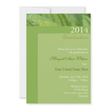 Invitaciones de celebración de graduación con hoja