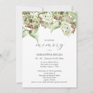 Invitaciones de Celebración de la Vida de Hortensi