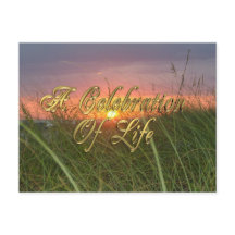 Invitaciones de celebración de vida Atardecer