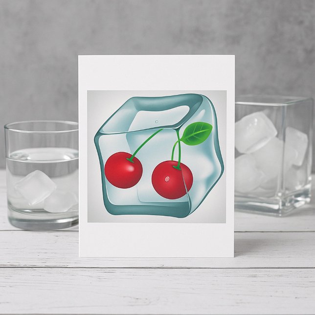 Invitaciones de cerezas en cubitos de hielo (Subido por el creador)