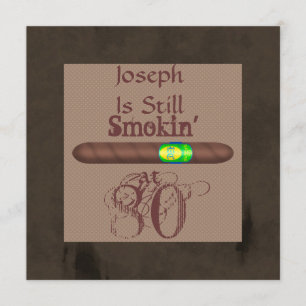Invitaciones de cigarro masculino a los 80 años