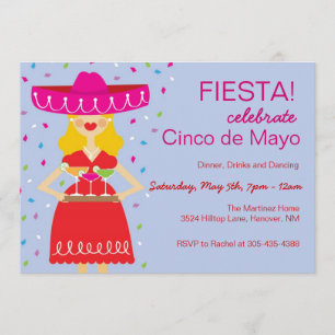 Invitaciones de Cinco de Mayo Margarita