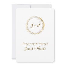 Invitaciones de círculo de glamour con destellos b