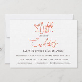 Invitaciones de cóctel de boda | NARANJA