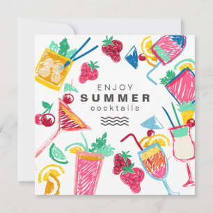 Invitaciones de cócteles de verano