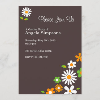 Invitaciones de color marrón personalizadas