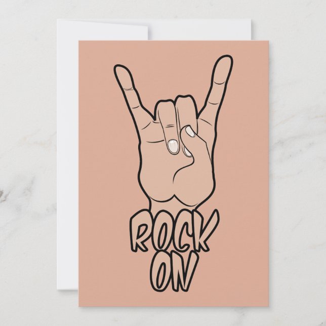 INVITACIONES DE color ROCK ON personalizado (Anverso)